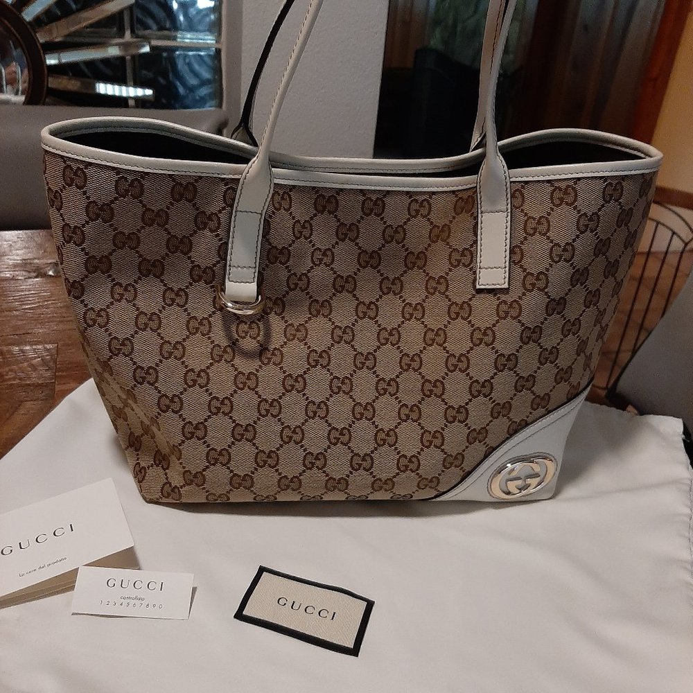 Gucci Britt GG Leather Tote